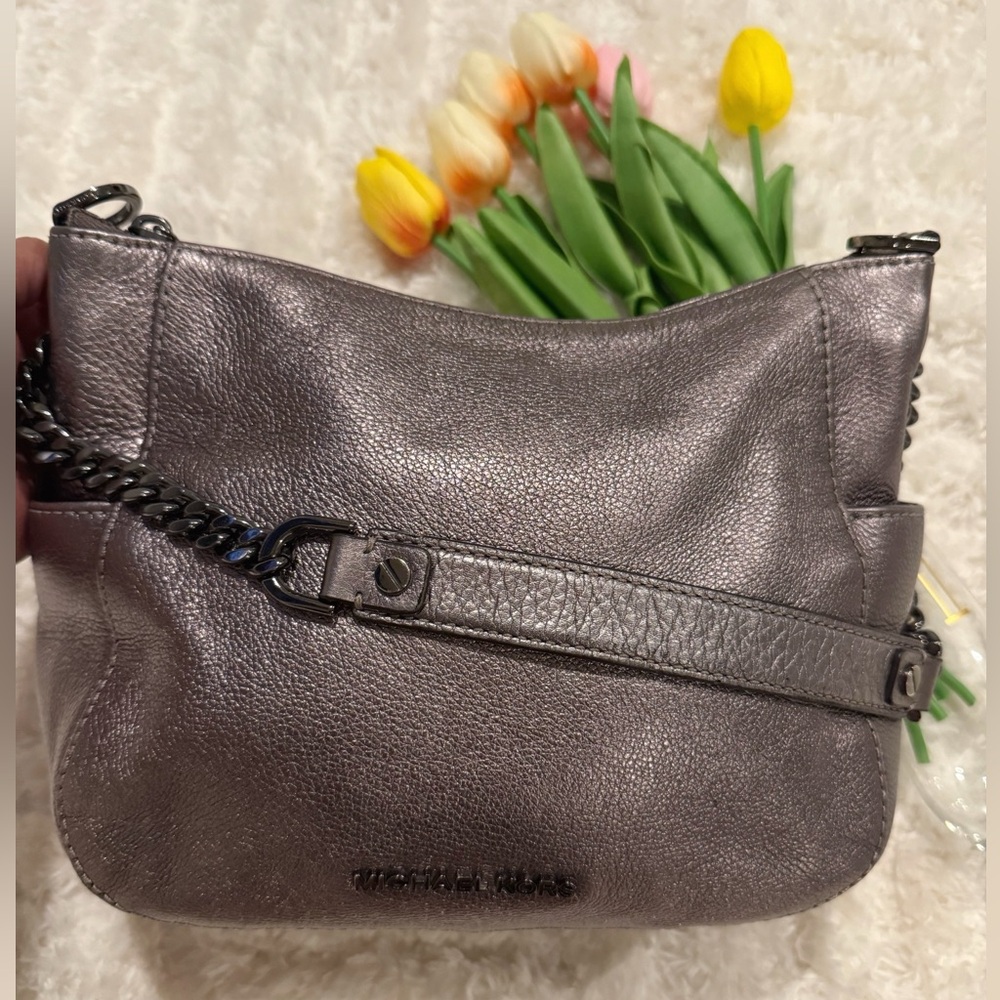 Michael Kors Metallic Silver Crossbody Bag
